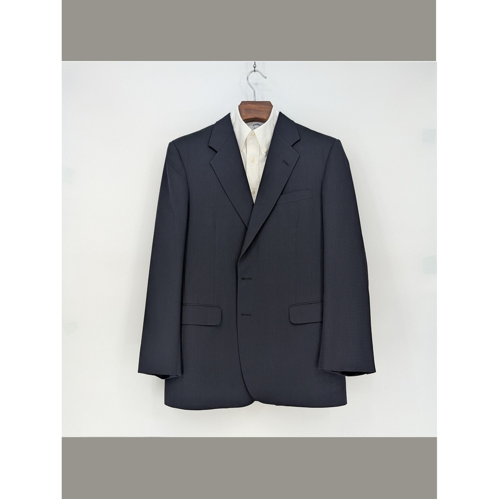 Hickey Freeman Navy Blazer USA Made Wool Sport Coat 42L Classic